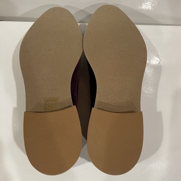 Everlane The Velvet Modern Loafers Womens Size 7 Embroidered Burgundy NEW NO BOX - Picture 14 of 16
